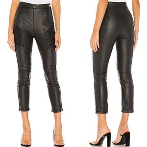 Free People Faux Leather Moto Pants